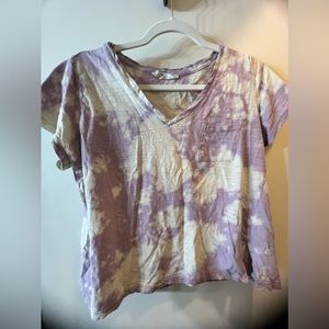 Purple & White tye dye shirt